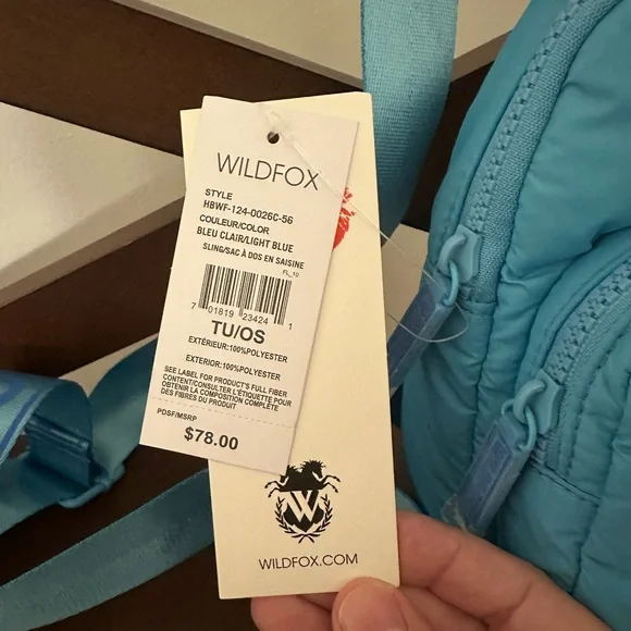 Wildfox Light Blue Sling Bag - Picture 3 of 7